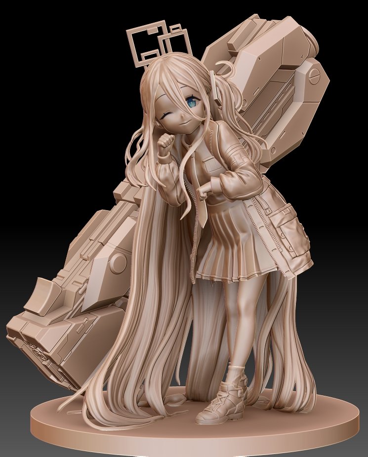 Wreath439's tweet image. 最近のモデリングデータ
フィギュア造形師さんと繋がりたい...
 #ブルーアーカイブ
 #ZBrush