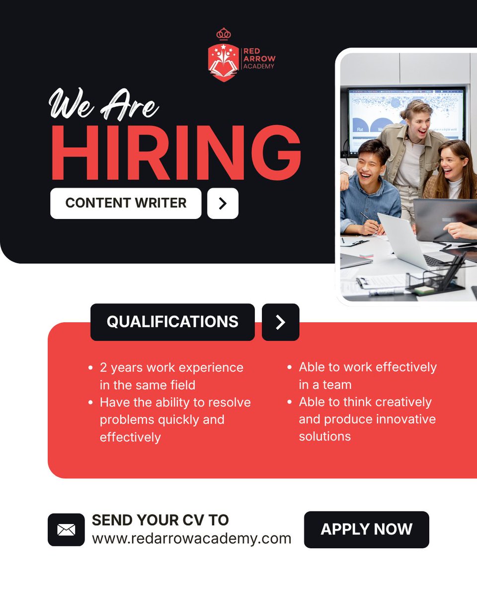 REDARRO75050695's tweet photo. We're Hiring! Join Our Team!
.
.
.
#NowHiring #WeAreHiring #redarrowacademy #JobOpportunity #CareerGrowth #JoinOurTeam #HiringAlert #DreamJob #WorkWithUs #JobOpening #jobsearch https://t.co/dt4CWehdtM
