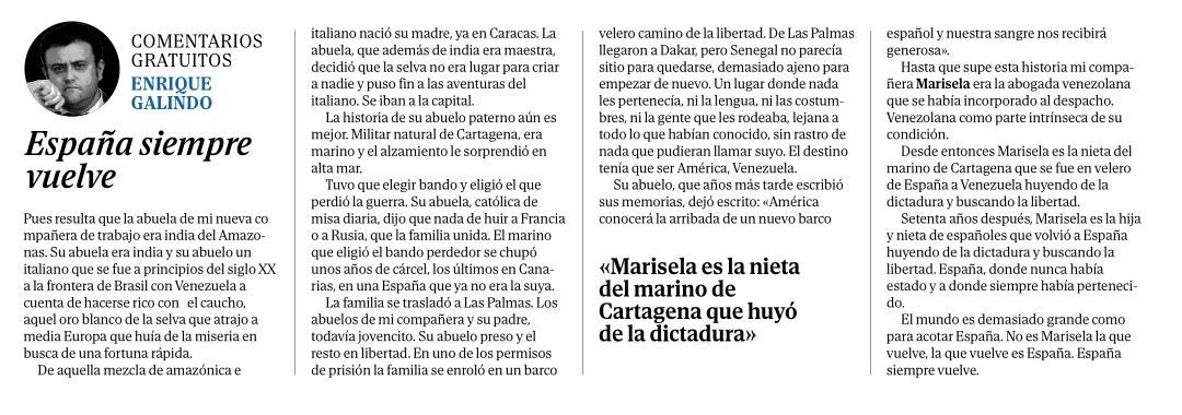 engalindo's tweet photo. ESPAÑA SIEMPRE VUELVE
Hoy en @elmundocs https://t.co/6x17YBbOTJ