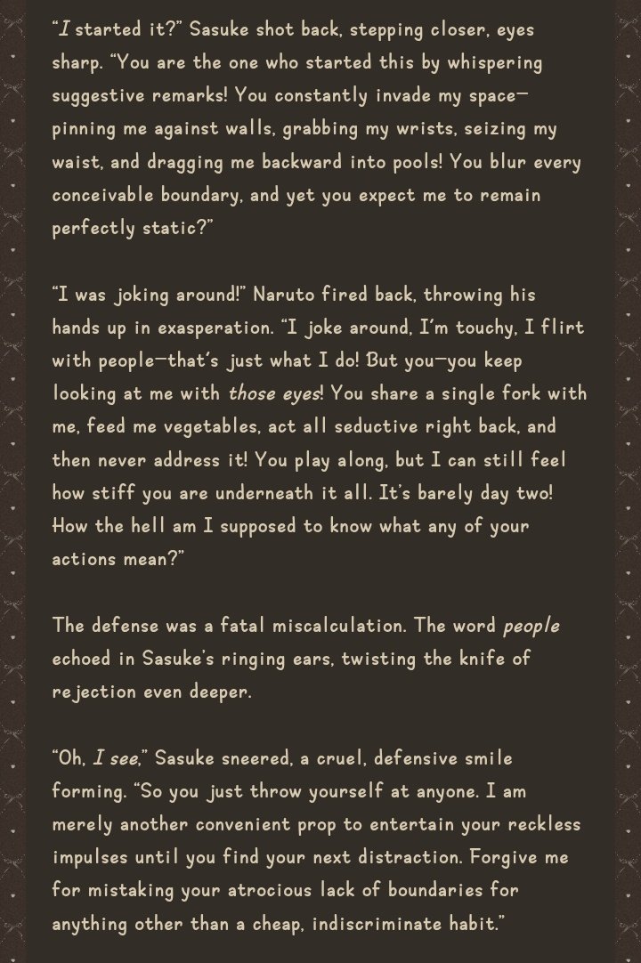 Excuse me bro. THAT SOUNDS SO JERK TO ME😭😭😭 ESPECIALLY to Sasuke 😭😭😭😭