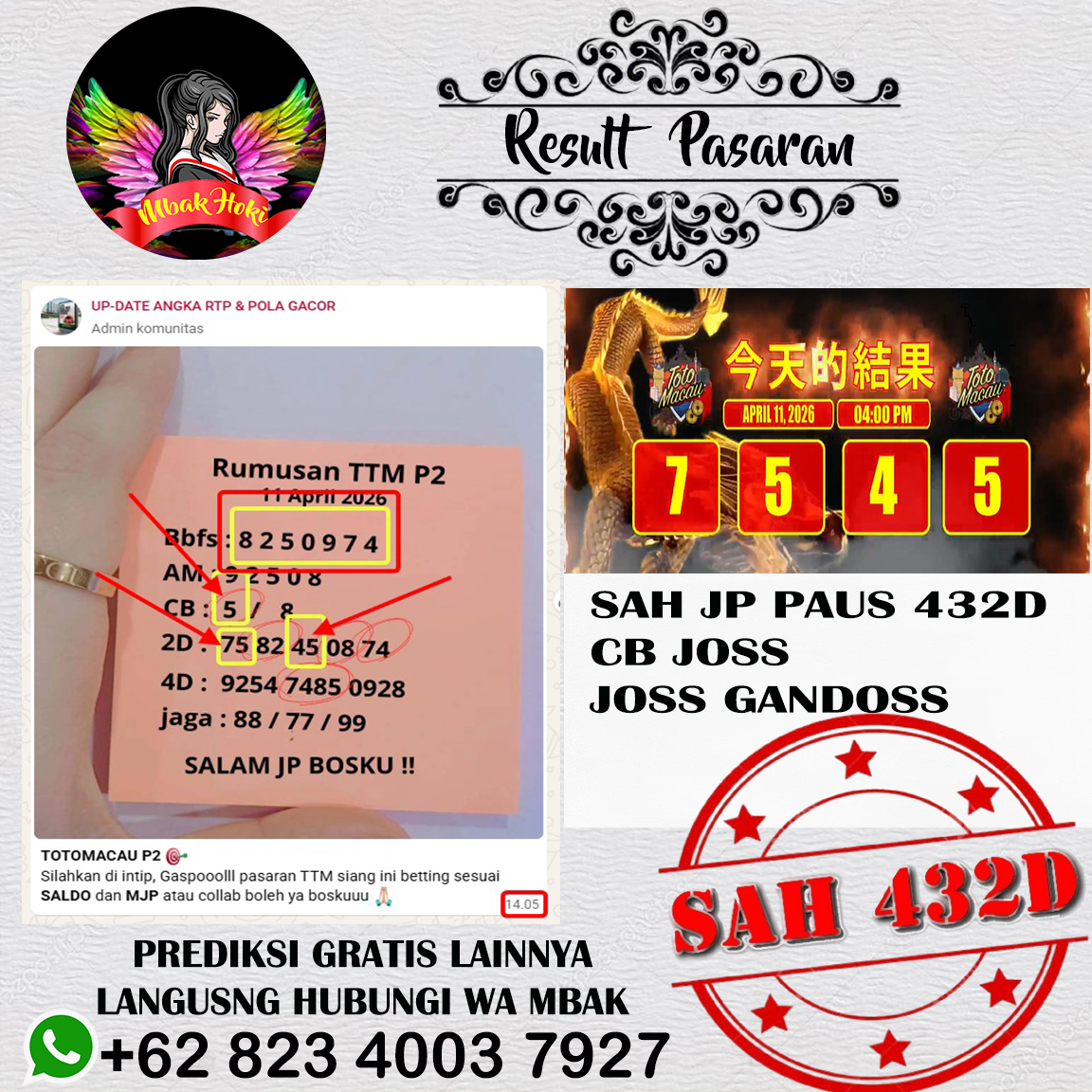 Mbak_hoki's tweet photo. TOTOMACAU P2 RESULT 7545 SAHHH!! 
MELEDAKKK JP PAUSS, CAIR CAIR CAIR BOSKUUU 💸🔥 https://t.co/TTGTFoJXlA