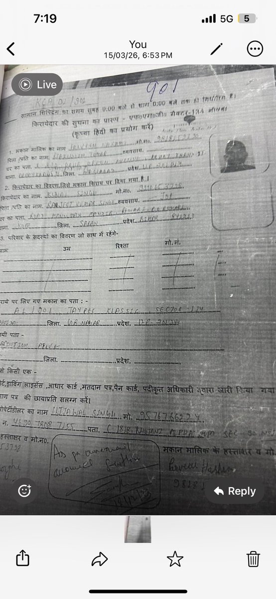 imrohitm's tweet photo. @CMOfficeUP @Uppolice @noidapolice  I am writing to complain about ongoing unauthorized commercial (running paying guest /broker office ) activity in a residential flat at Tower A1, Flat No. 901, Jaypee Klassic, Sector 134.Request strict action owner Mr. Tomar 98181 59190 https://t.co/nT8Y2Lq0pv