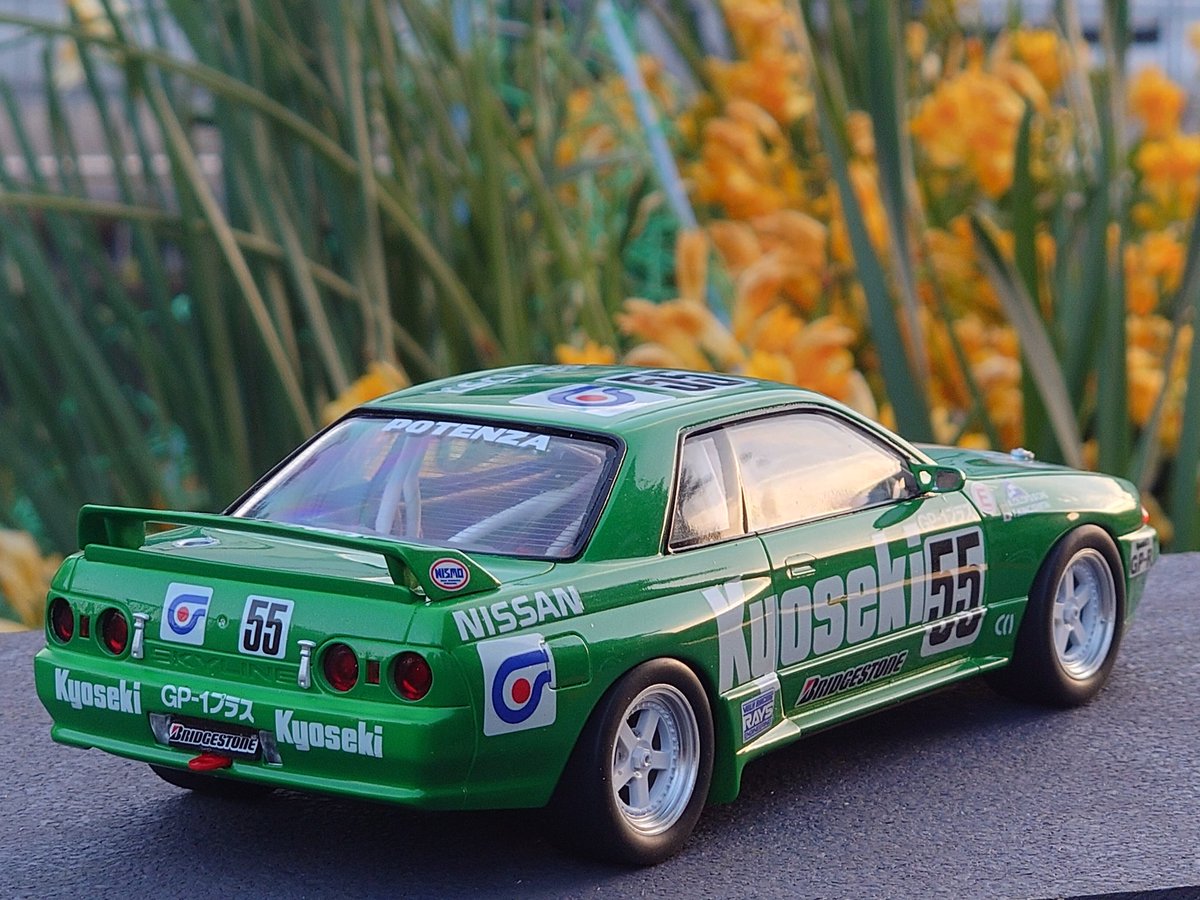 フジミ1/24
共石GP-1プラス スカイラインGT-R［BNR32 Gr.A仕様］1992  
完成とします❗️
自然光で撮影しましたぞ📸
Rスポイラースナップ加工他
塗装は虎徹印顔料（菜花＆青）を調色塗装
#フジミ #虎徹印