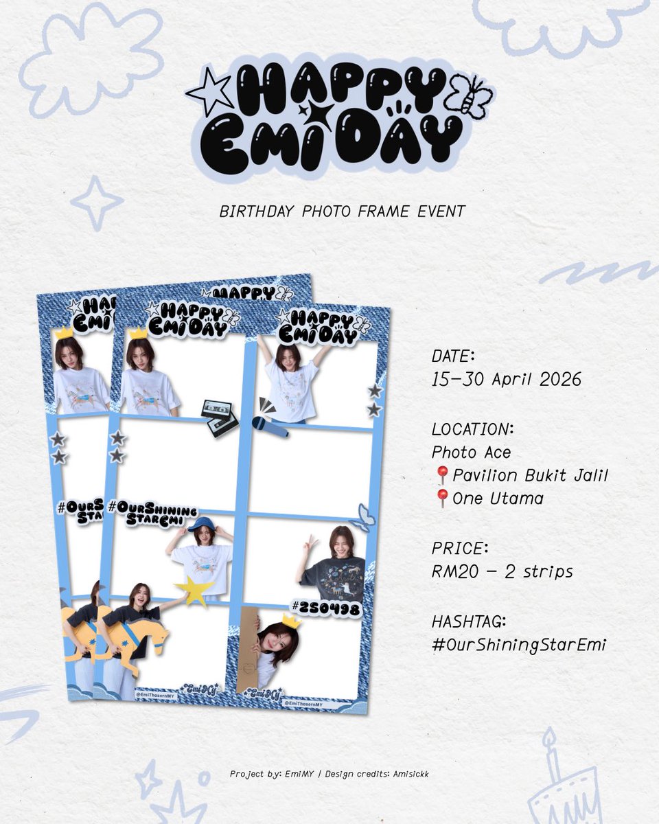 EmiThasornMY's tweet image. 📣 𝐄𝐦𝐢’𝐬 𝟐𝟖𝐭𝐡 𝐁𝐢𝐫𝐭𝐡𝐝𝐚𝐲 𝐏𝐫𝐨𝐣𝐞𝐜𝐭 
#OurShiningStarEmi

Celebrating our shining star’s special day with a customised photo frame 🎂🧡 Come and take some fun photo moments together!

📅 15-30 April 2026
📍 Photo Ace, Pavilion Bukit Jalil
📍 Photo Ace, One Utama