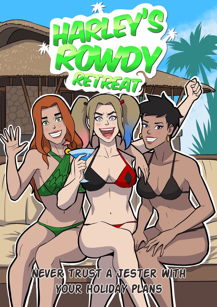 PossessionHub's tweet photo. When the other Sirens blow Harley off almost immediately after arriving on Spooky Island, she goes wandering and finds herself in the caves, spotting some very strange looking and ‘well endowed’ creatures. She always did have a thing for purple.

Full comic in bio ;) https://t.co/2yfiHTpcqn