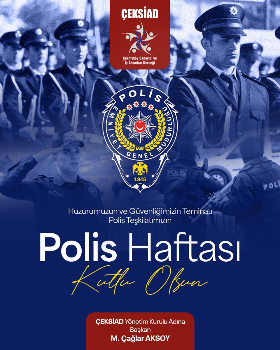 Polis Haftası Kutlu Olsun.
#PolisHaftası #Çeksiad