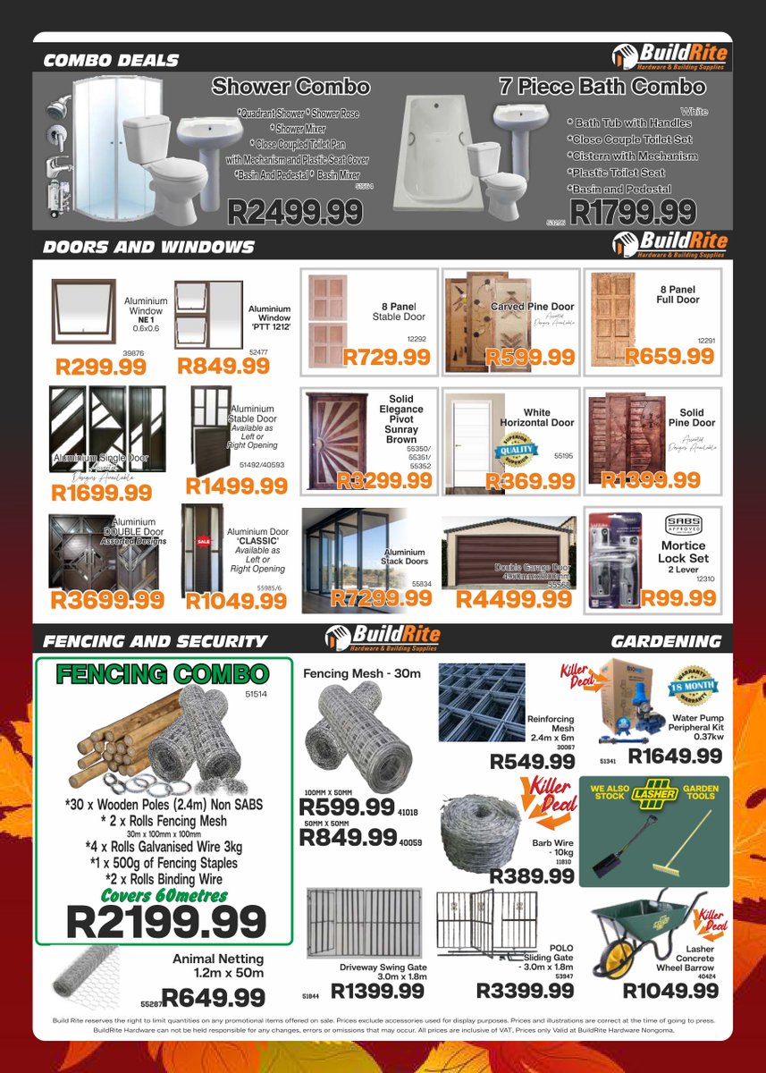 BuildriteH's tweet image. BuildRite Hardware Autumn Sale is now on at Nongoma...Are you ready for these Crazy Prices and many more Amazing deals!!!😁

#buildritehardware #hardware #hardwarestore #affordable #dream
#nongoma #zululand #kwazulunatal #035 #3950