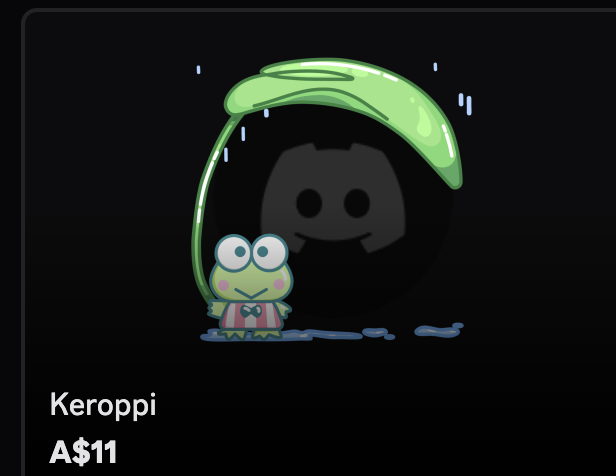 Marsliee's tweet photo. @hanasatocafe @discord @sanrio fun fact the keroppi one is just. a copy of one they ALREADY MADE  this collab 😭😭 sucks https://t.co/mprpnlQLnH