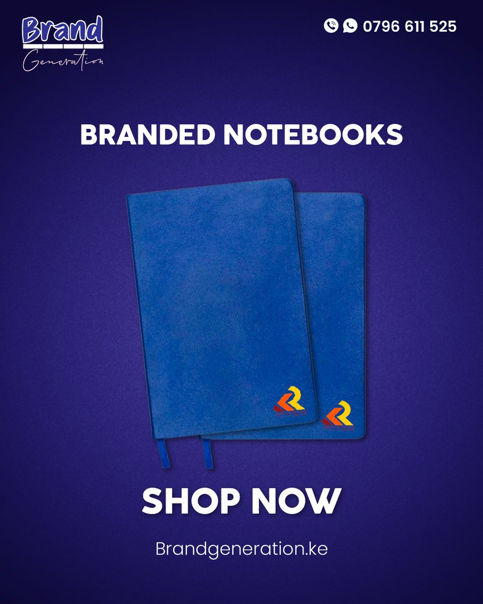 Generation47891's tweet image. 📓 Promote your brand with Branded Notebooks.Perfect for offices, schools, and events — from Brand Generation.📞 0796611525
💬 WhatsApp: 0796611525#BrandedNotebooks #BrandGeneration #OfficeBranding #BrandVisibility #PromotionalItems