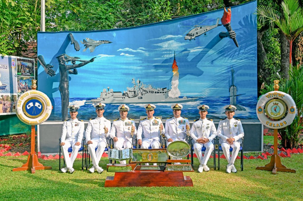 IN_HQSNC's tweet image. Shaping Future Leaders⚓

Course Completion Divisions for 53 Officer Trainees of the 107th Integrated Officer Training Course was held at Naval Base, #Kochi on #11Apr 26. The parade was reviewed by Cmde Pramod G Thomas, Cmde (Training), HQSNC.
The 39-week #training, conducted