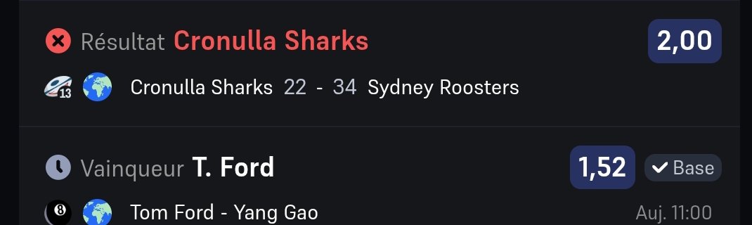 LanceOrso's tweet photo. @WinamaxSport Pouvez-vous vous payer les Sharks avec la garantie+15 svp ? Ils ont mené 2 fois de 16 points, il y avait bien la garantie 15 sur le pari Resultat, et pourtant c'est noté perdant.. https://t.co/6jzHCRk8ai