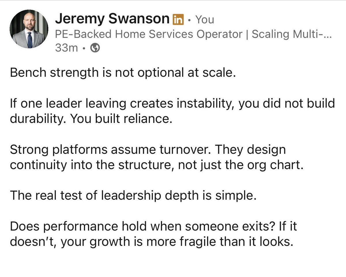swanny33's tweet photo. Most companies aren’t scalable. They’re just dependent. https://t.co/8GX1q5xNcg