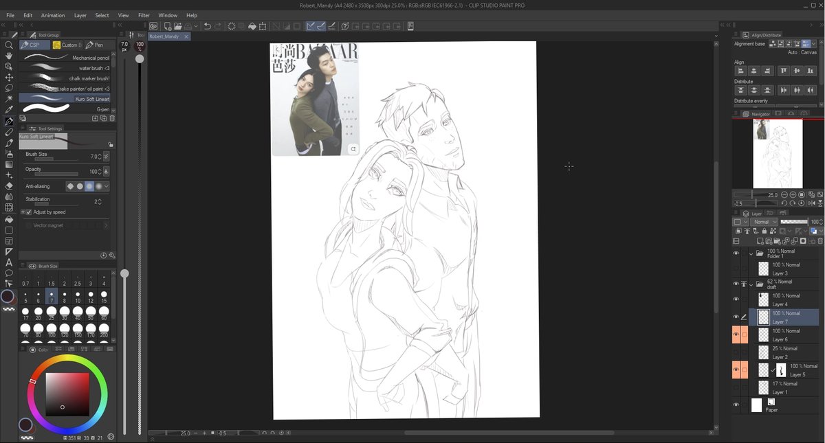 ayr0us's tweet photo. Thank you everyone for the support on my latest artwork! I have included some snippets of progress of the said Robert &amp; Mandy artwork. 🫡💛 💙 https://t.co/IycVJFbhAc