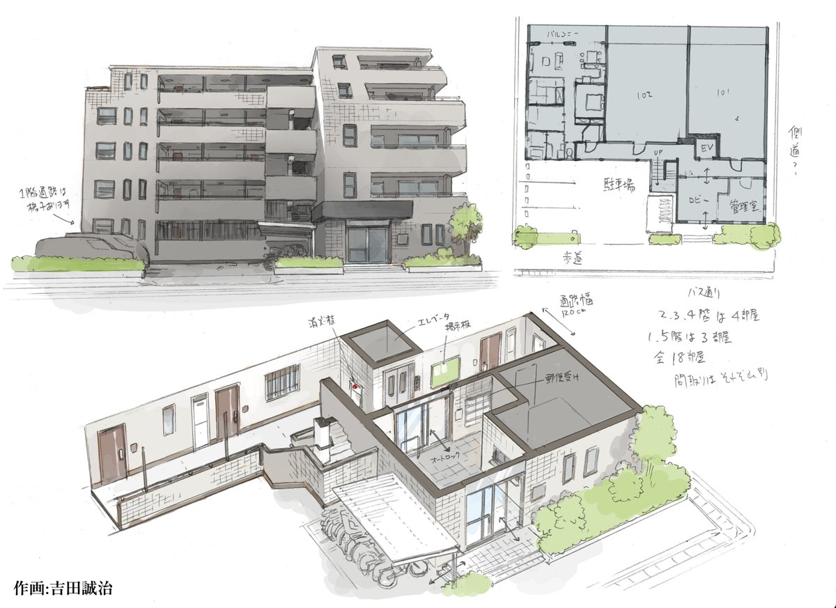 <嬉しいお知らせ>
なんと、今作ってる新作含め
今後、荒草まほん/アレクササンダーが発表する予定の
『全作品』の背景デザインを
吉田誠治先生(@yoshida_seiji)に
ご担当いただけることになりました!すげええええ!
皆様ぜひ楽しみにしていてください!!! 