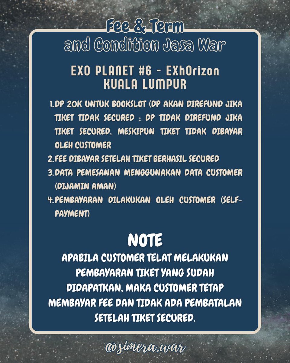 JASWAR TIKET KONSER, FANMEET, ETC🧚🏻♀️ tweet media