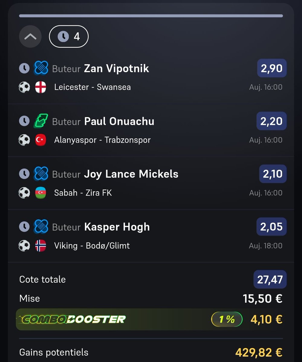 BetClem_'s tweet image. BETS #FOOTBALL ⚽ 11/04 🗓️ 

COMBINÉ DU JOUR ☘️ 
@1.90
37.25€ ➡️ 71.11€
Meilleures cotes ici 👇 
bit.ly/BETCLEM_BETIFY
Code promo : BETCLEM
🎁 50% de ton 1er dépôt en freebet jusqu'à 200€

COMBINÉ FUN 🔥 
@2.51
25€ ➡️ 62.97€

COMBINÉ BUTEURS 🎯
@11.98
20€ ➡️ 246.10€