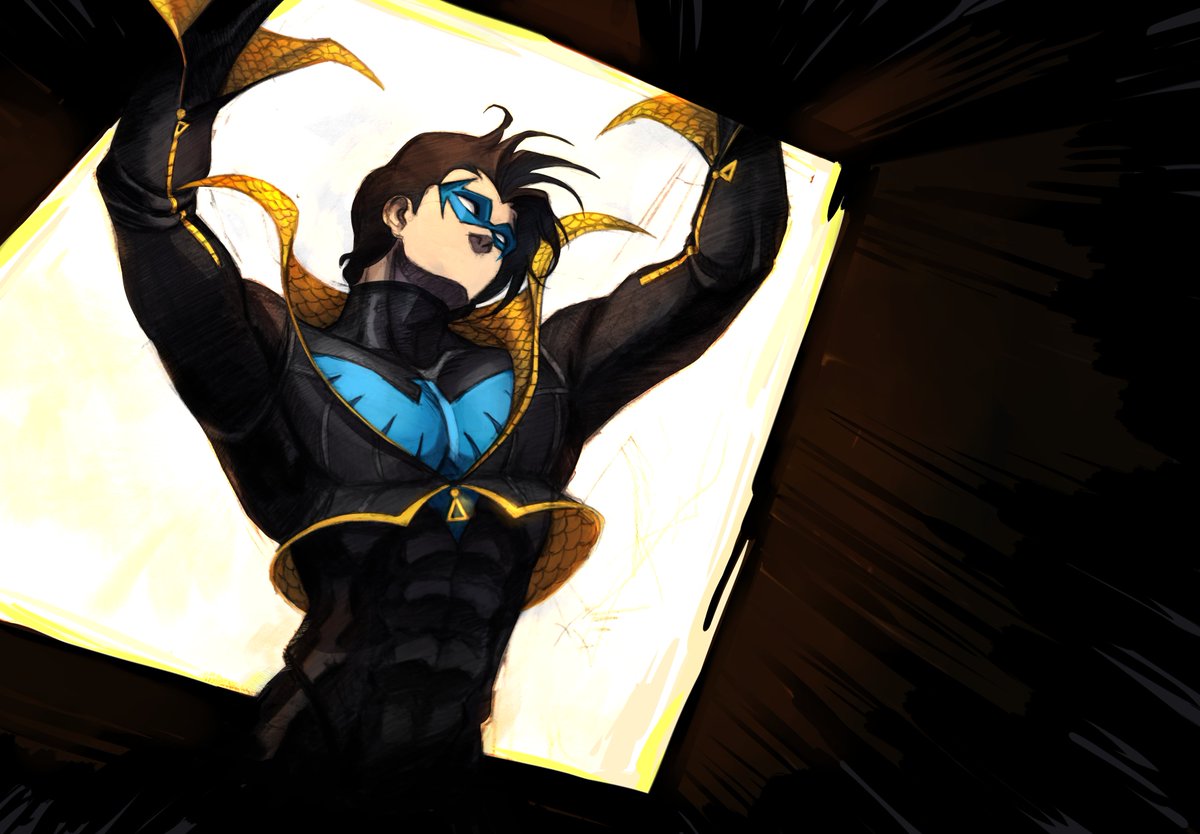 Mad_Fantom's tweet photo. Sketch without meaning or idea, but in the mood
#nightwing #dickgrayson #batman  #art https://t.co/sVFzIQBoQ4