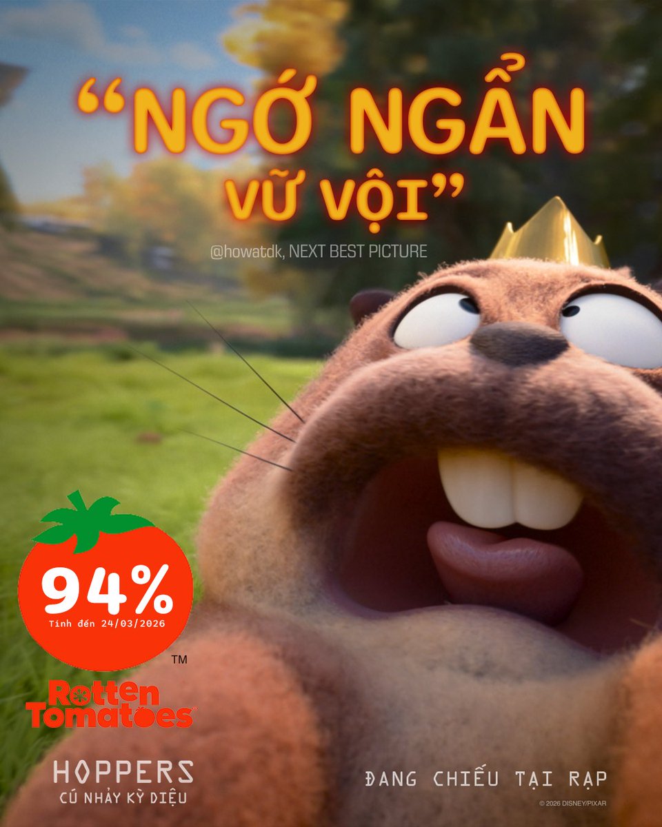 ✨ Nó hỗn loạn mà nó dưỡng thê, nó ngớ ngẩn mà nó mê mẩn. Tất cả chỉ có thể là Hoppers!
HOPPERS (Cú Nhảy Kỳ Diệu) từ Disney và Pixar, đang chiếu tại rạp. Đặt vé ngay tại: disney.asia/EHJFKL. 
#HoppersVN