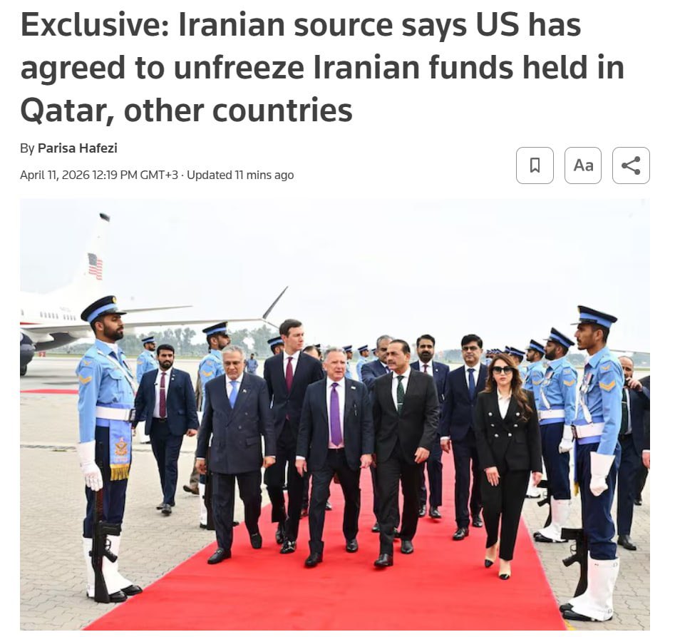 front_ukrainian's tweet image. ❗️The United States has agreed to release part of the frozen Iranian assets as a sign of seriousness in the negotiations with Iran, Reuters reports.

According to the publication, citing an unnamed senior Iranian official, the unfreezing of the assets is directly linked to