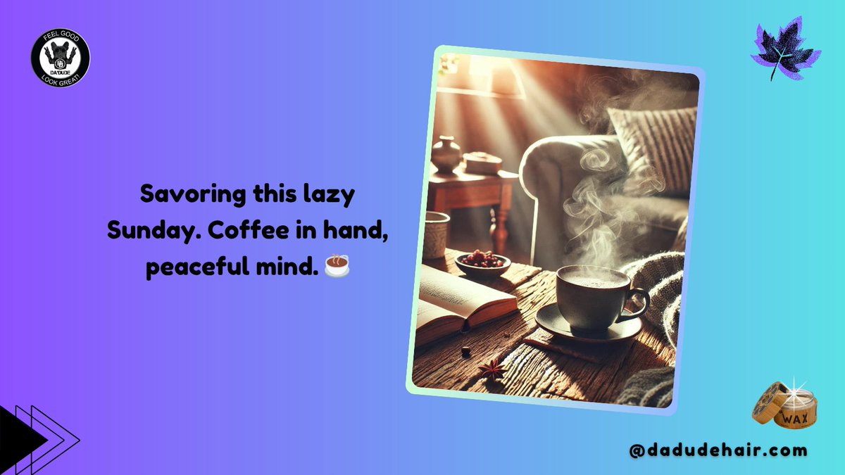 DaDudeyounghair's tweet image. Savoring this lazy Sunday. Coffee in hand, peaceful mind. ☕✨ 
#sundaymood #FeelGoodLookGreat #BeautyCommunity