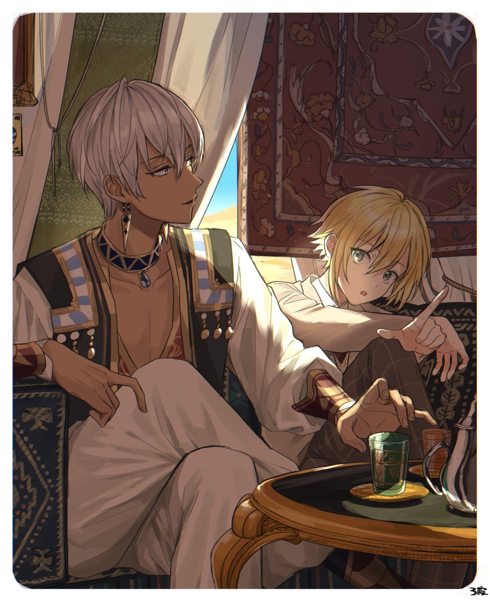 学校帰り、砂漠にて
#絵ブラヒム
#絵画コウ