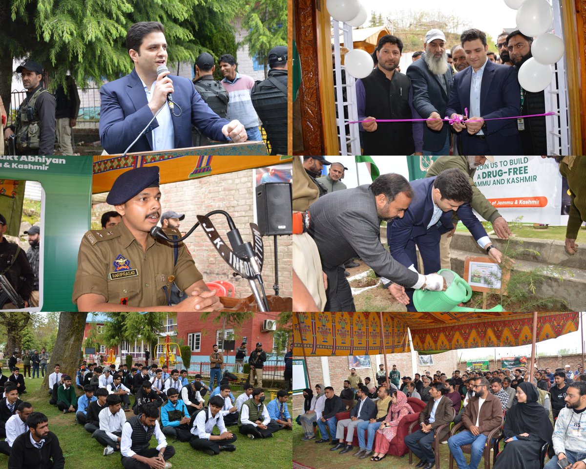 dipr_budgam's tweet photo. Budgam launches 100-Day #NashaMukhtAbhiyan.DC @AtharAamirKhan alongwith SSP Hariprasad KK leads the anti-drug drive,stressing zero tolerance &amp; youth https://t.co/1cZW6u8fNG begins at Drug De-Addiction Centre,Plantation held at BHSS Budgam,promoting green,drug-free future @diprjk https://t.co/MMAyX2wMr0