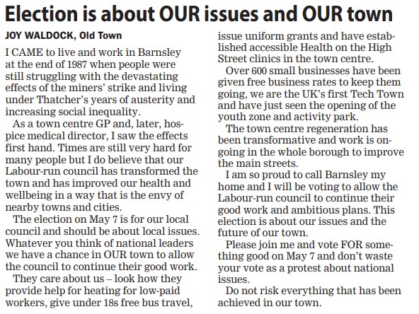 joyw44's tweet photo. Not posted on here for a while but I feel strongly about this so I wrote a letter to #BarnsleyChronicle .....Come on #Barnsley https://t.co/prc2LOTMlO