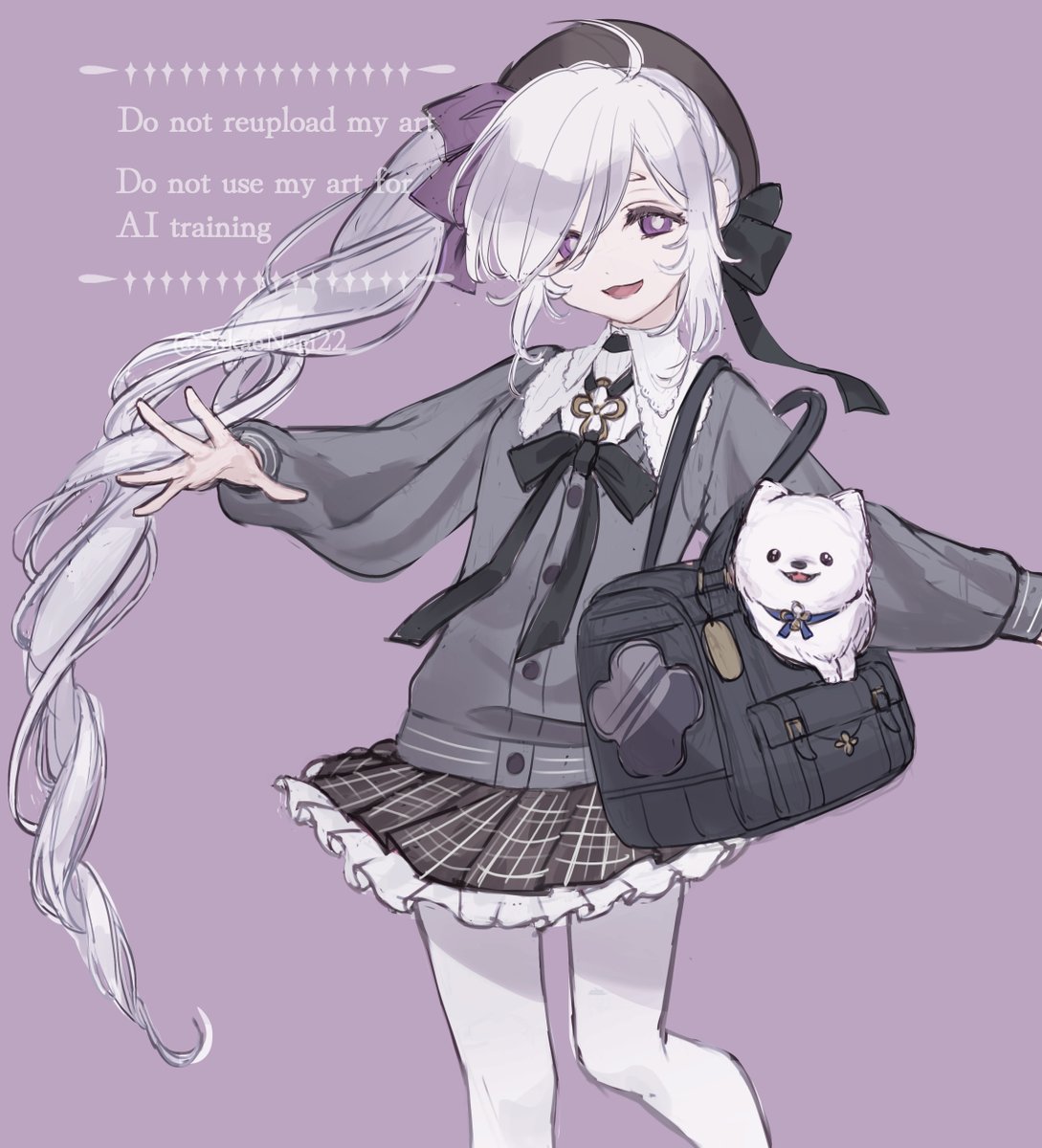 次回出品の子です。
ペットキャリー最近は可愛いのがたくさんあるんだなあと調べてたら描きたくなってきたので描きました。

#wip