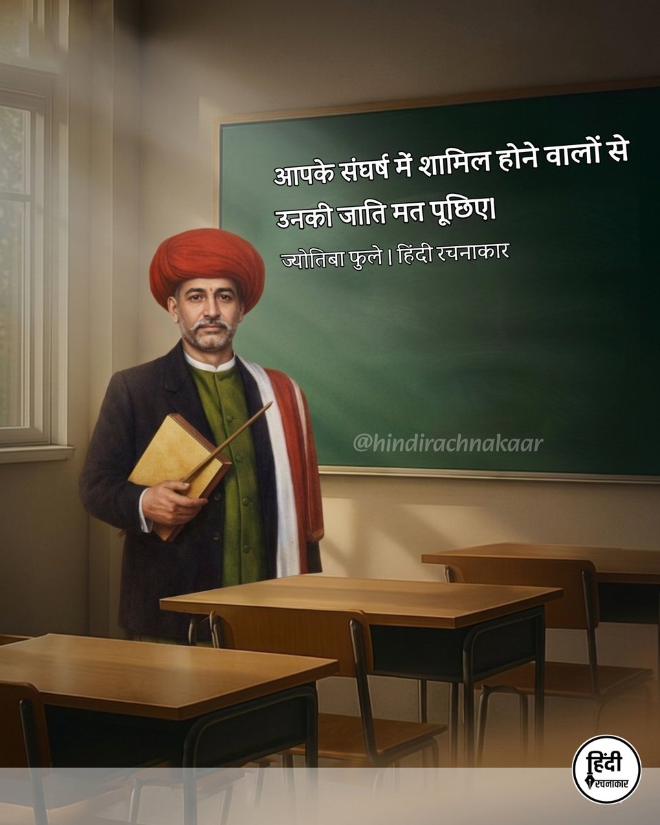 hindirachnakaar's tweet photo. महान समाज सुधारक, शिक्षाविद और विचारक महात्मा ज्योतिबा फुले जी को उनकी जयंती पर सादर नमन🙏

#jyotibafule #fule 
#jayanti #hindirachnakaar https://t.co/35WFD6OhBV