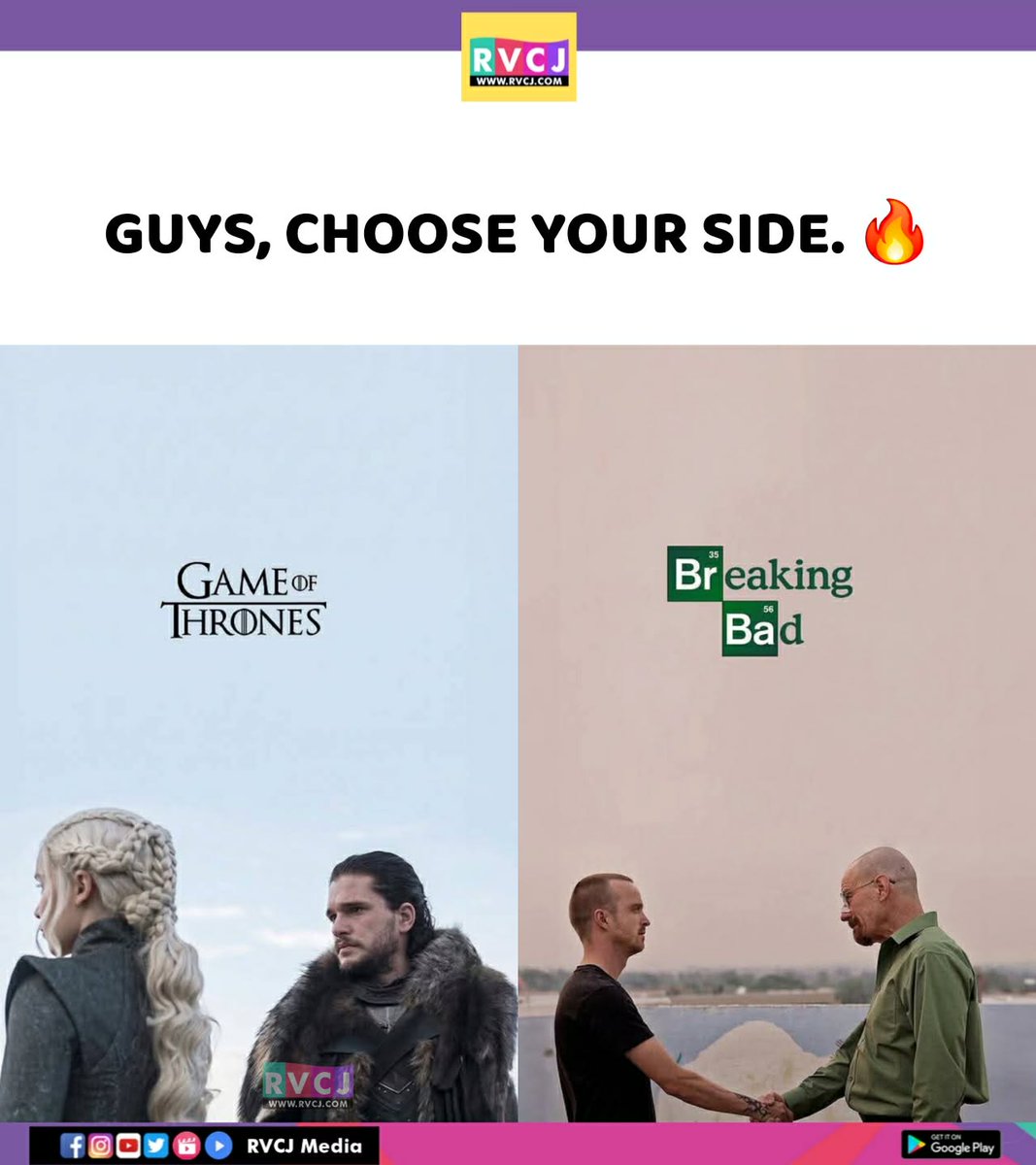 rvcjmovies's tweet image. GOT or BrBa?

#gameofthrones #got #breakingbad #heisenberg #walterwhite