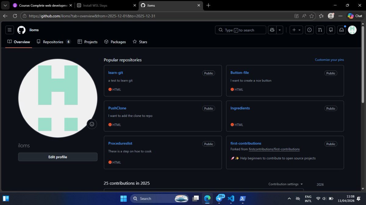 IlomsTech19's tweet image. 🦖 
I have been finding a good tutorial for learning git and GitHub and I saw one. I will be lock in 🔐 on the tutorial today, I heard it is an important tool 🔫 for engineers. I will be keeping you guys updated on it 🏆🚀✊