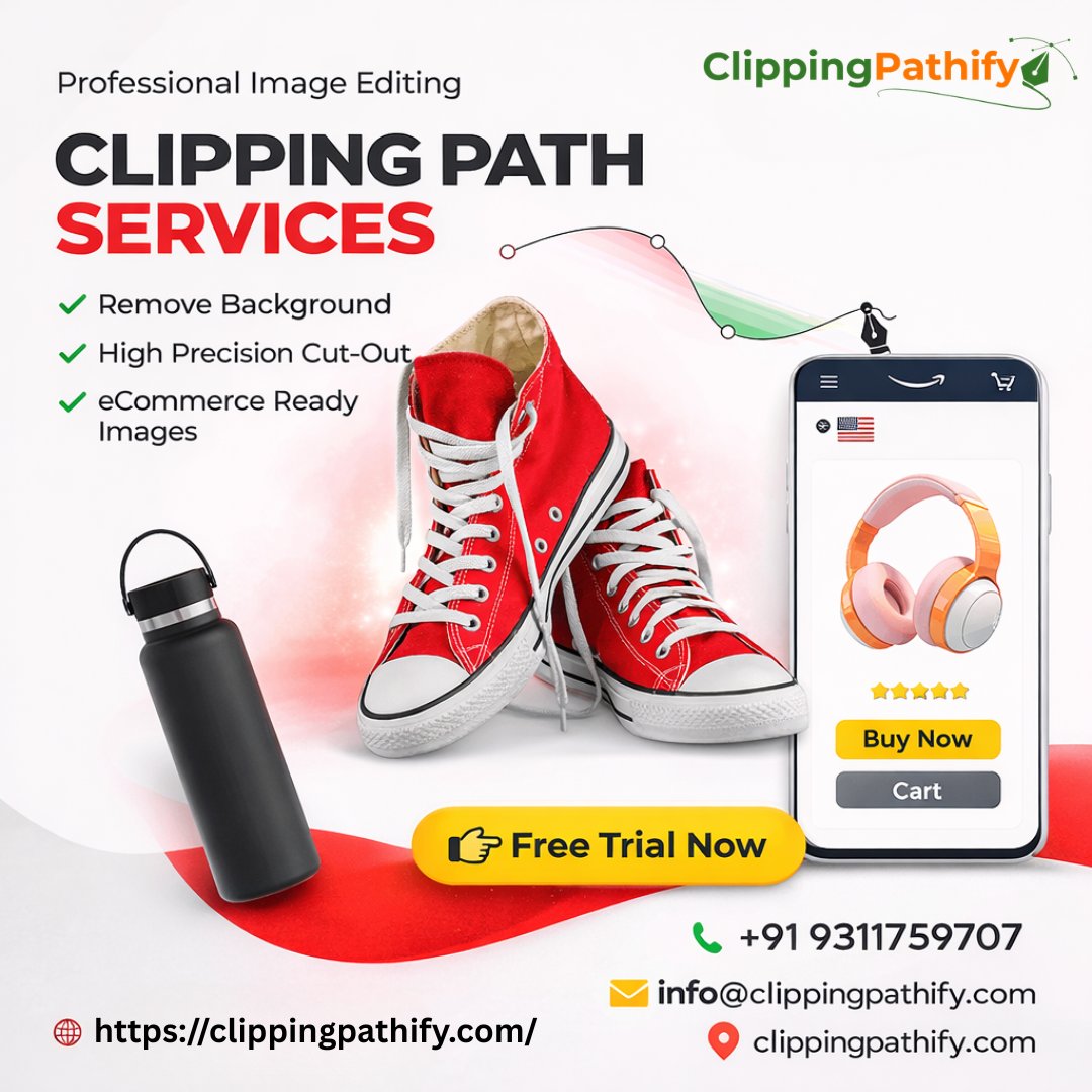 Clipping Pathify offers high-quality clipping path, background removal &amp; retouching services for eCommerce &amp; businesses.

👉 clippingpathify.com
📧 info@clippingpathify.com
📞 +91 93117 59707
#ClippingPath #PhotoEditing #Ecommerce #Design