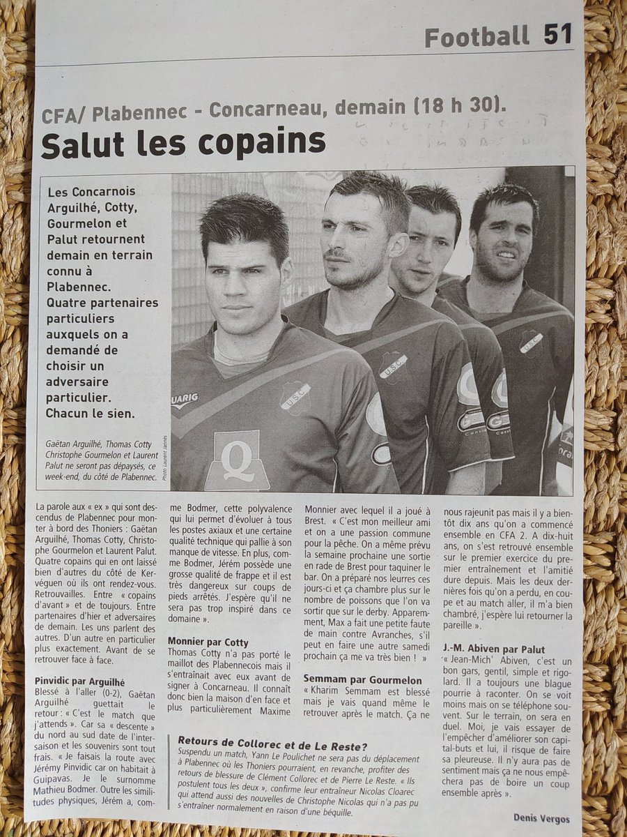 2nivergos's tweet image. Fin avril 2012 : c'était toujours un plaisir ces #derbys du #Finistere en #CFA entre #Plabennec et les #Thoniers de #Concarneau.
Du début des années 2000 à la montée en #Ligue2 en 2023 retrouvez ici chaque jour une archive @TelegrammeSport sur @USConcarneau.
#Foot #NationalFFF