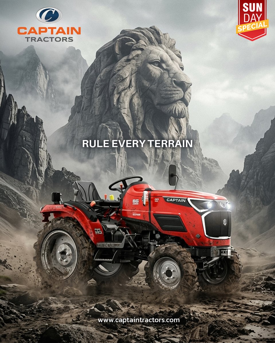 CaptainTractors's tweet image. The landscape doesn’t define you. You define the landscape.

#CaptainTractors #KingOfTheField #RuggedPower #AgriTech #GlobalAgriculture #TractorLife