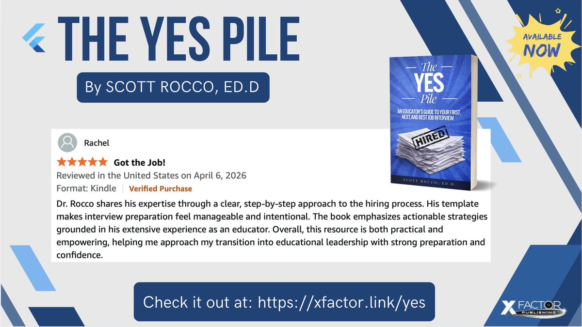XFactorEdu's tweet photo. The Yes Pile by @ScottRRocco  is your playbook for standing out in the education job search
If you’re serious about getting the job, it’s time to get in the YES pile.
Check it out at: https://t.co/iEkhvYoKhF

@MatthewXJoseph https://t.co/KyxioHfQxC