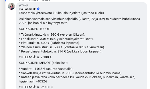 KorhonenMla's tweet photo. #työttömyys #toimeentulo #asumismenot #asumistuki #yksinhuoltajat #vasemmisto https://t.co/qqq93dHDOQ