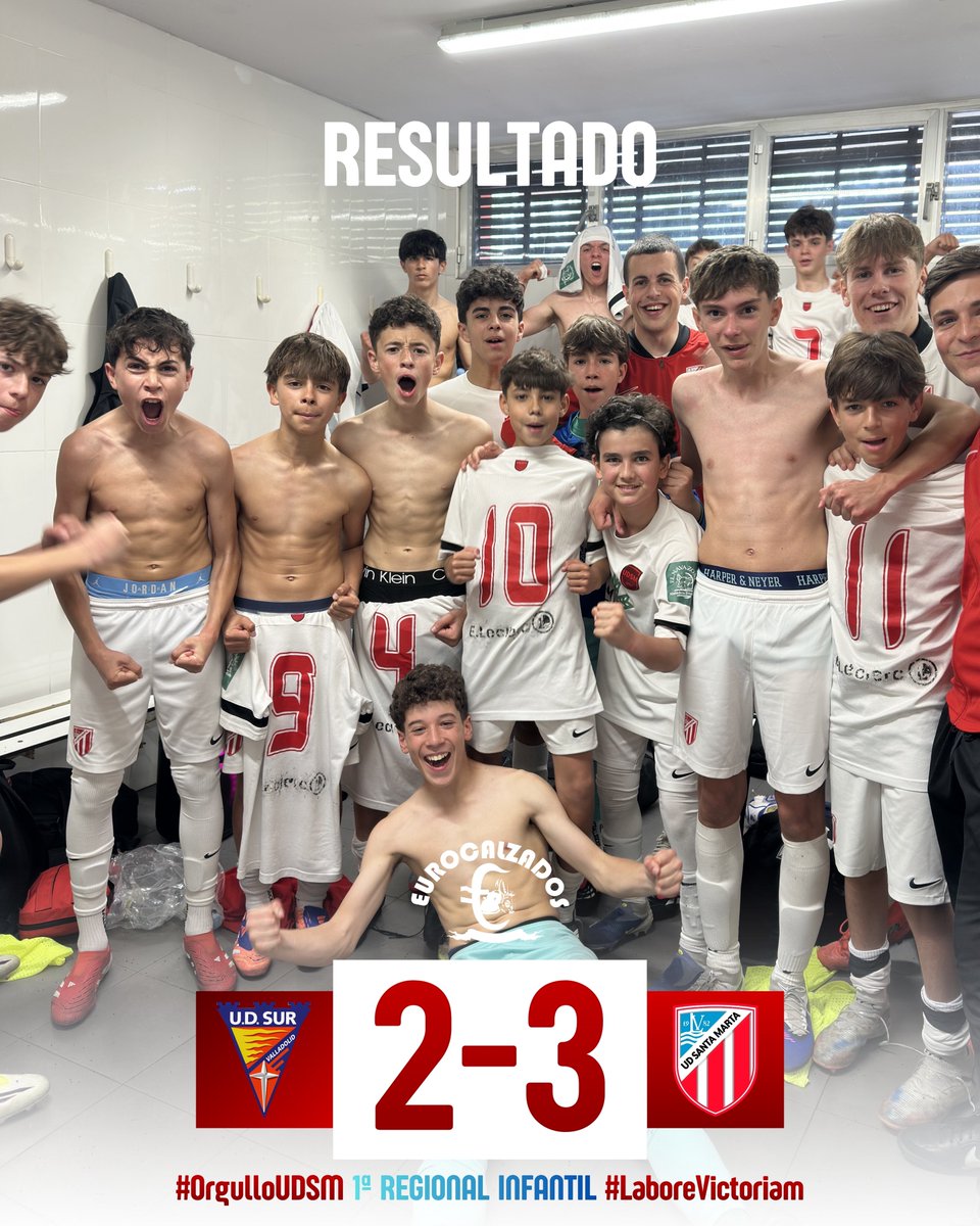 UDSantaMarta's tweet photo. 🔴⚪️ 1ª INFANTIL REGIONAL 

+70’ | 2-3 | ¡Sufrió pero venció el conjunto de @Mr_MikiGHdz! 

@UDSurVa 2-3 Infantil A UDSM 

⚽️ Guille
⚽️ Álex Cosmes
⚽️ Jesús 

#OrgulloUDSM | #LaboreVictoriam https://t.co/fSfrnkjJqP