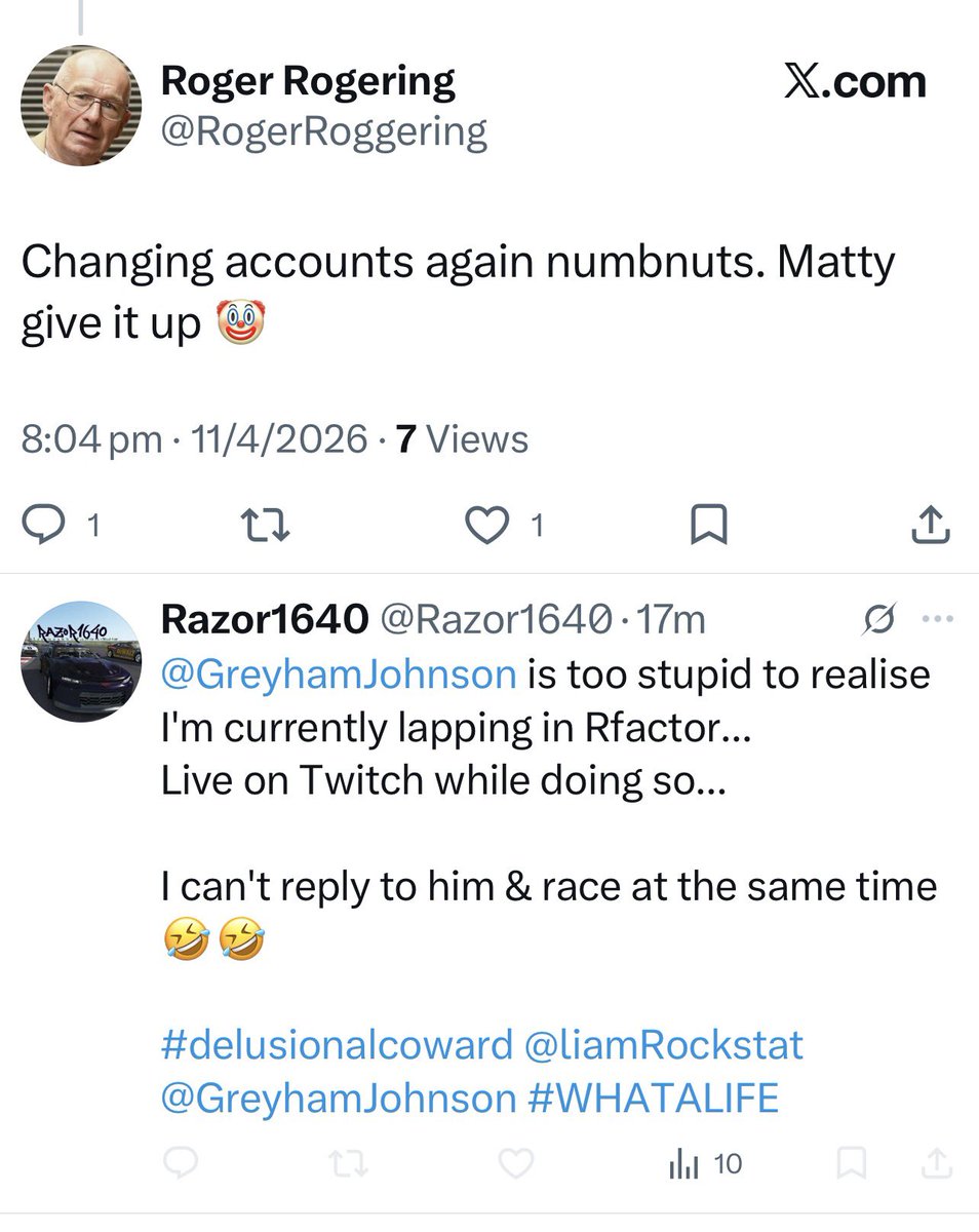 GreyhamJohnson's tweet image. #MrMultipleAccounts @Razor1640 Marty