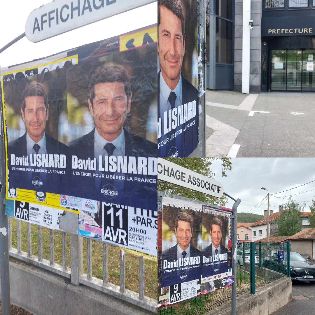 Ce matin dans le Puy-de-Dôme, comme dans le reste de la France, les militants partent à l'assaut des panneaux d'affichage ! 
Libérons la France avec <a href="/davidlisnard/">David Lisnard</a> et <a href="/Nouv_Energie/">Nouvelle Énergie</a> ! 🇫🇷
#AvecDavidLisnard