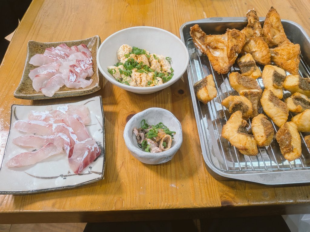 できたー！
いただきます。
海の恵みに感謝。