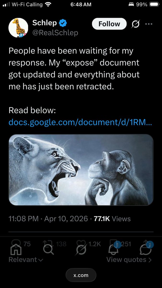 berserker144's tweet image. Schlep FINALLY addressed the situation somewhat. Only took 2 damn fucking weeks and knowing the retard, he probably ignored his blue archive picture going around