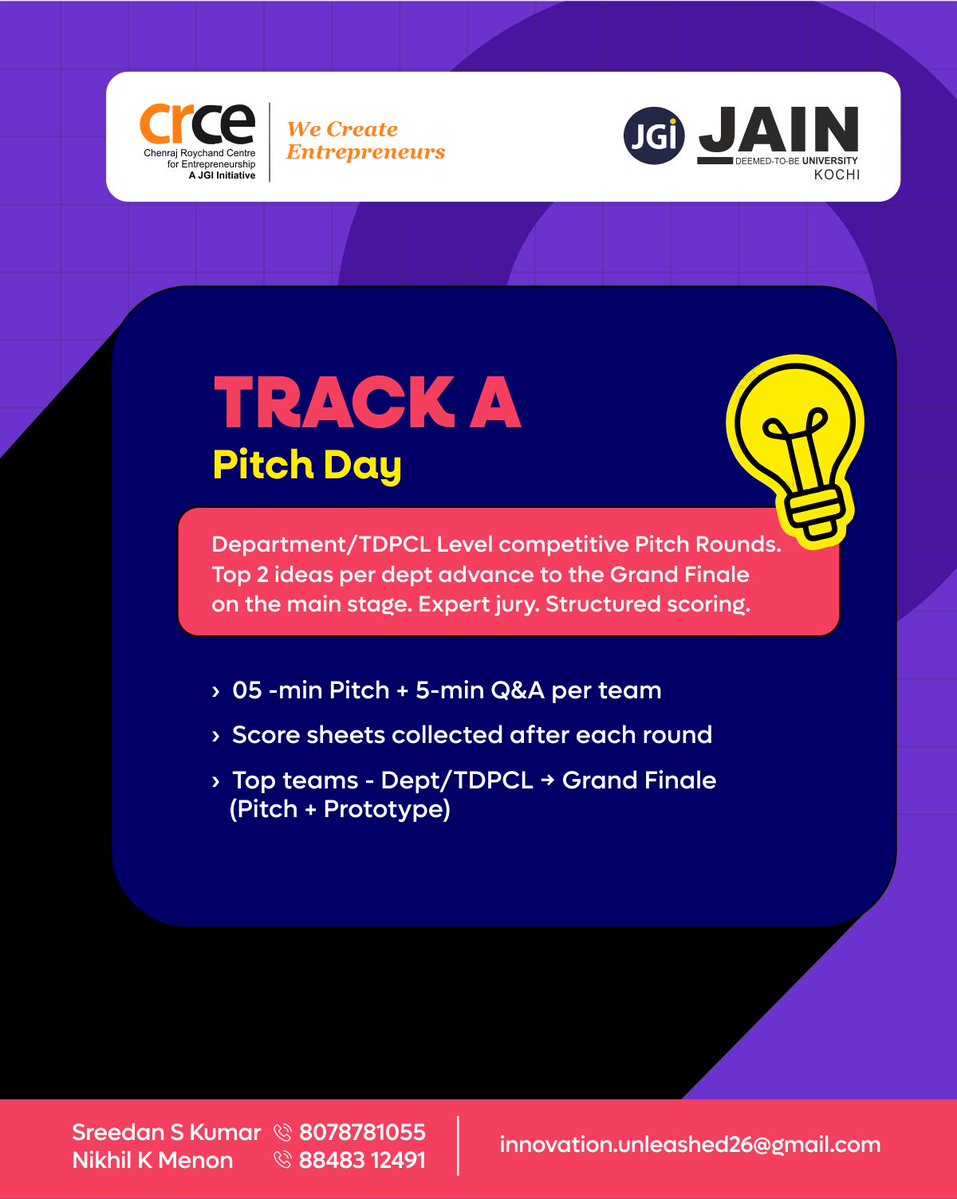 jain_kochi's tweet image. A warm invitation to be part of something truly transformative.

#JainUniversityKochi is conducting #PitchDay2026 - #InnovationUnleashed, bringing together aspiring #entrepreneurs, innovative thinkers &amp;amp; future leaders under one roof.

#StartupIndia #FutureFounders #StartupLife