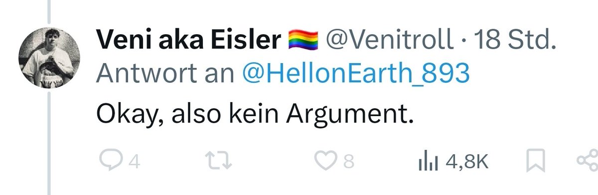 wei_cis90326's tweet photo. An der Integrationskasse beim Lidl sind Argumente derzeit aus. #venitroll https://t.co/RERCoAHzXj