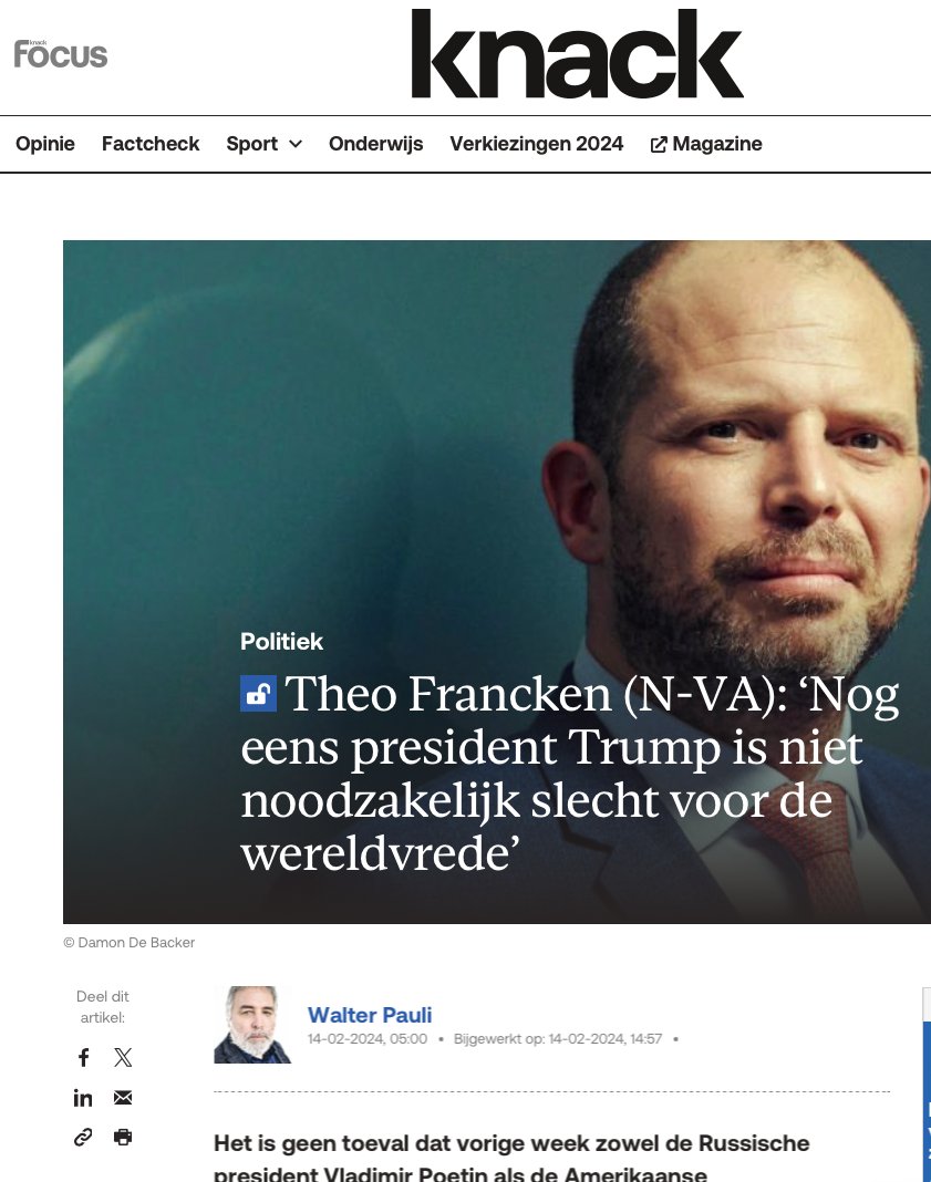 NolfJan's tweet photo. Ik hield de eerste verkiezing van Trump niet voor mogelijk, maar bij die eerste ambtstermijn waren de fans bij @de_NVA duidelijk. En waren ook te vinden voor een - nog  voorspelbaar rampzaliger -tweede termijn... De rechts-staters daar, hebben een probleem met de rechtstaat. https://t.co/y7VlMHWQJI