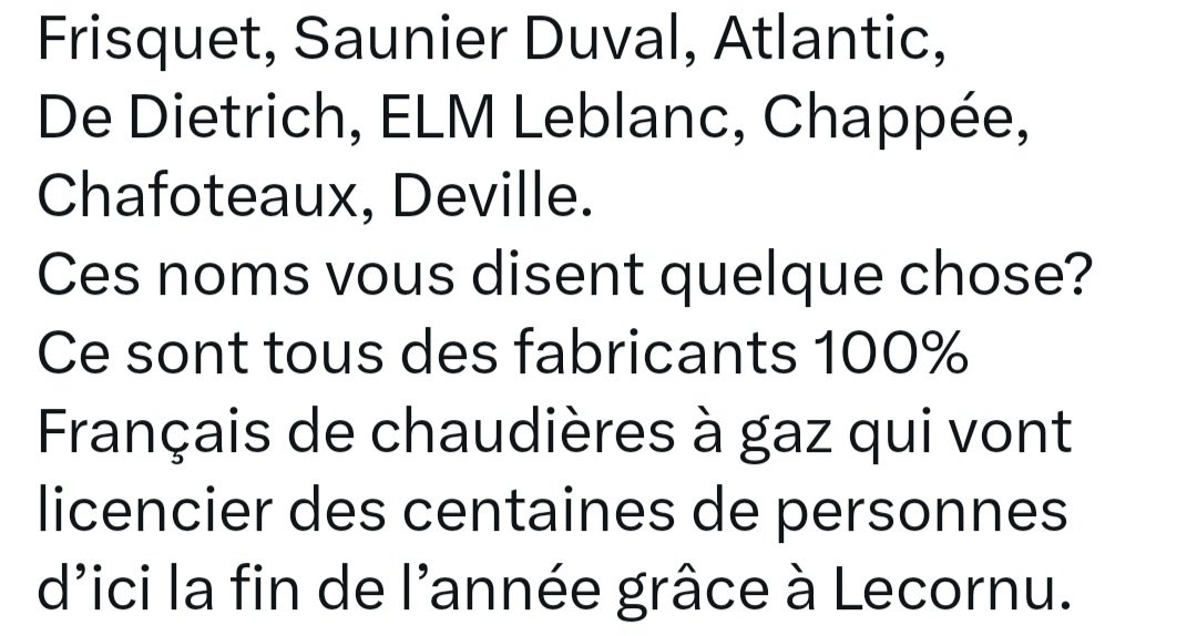 GatBat's tweet photo. Des fous qui décident n'importe quoi. Nous fabriquons quasiment toutes nos chaudières en #France. En revanche, nous importons la plupart des pompes à chaleur. Et Le Tordu choisit de torpiller une industrie française qui marche en créant des milliers de chômeurs.
#chaudiere https://t.co/3bDg8h37Ww