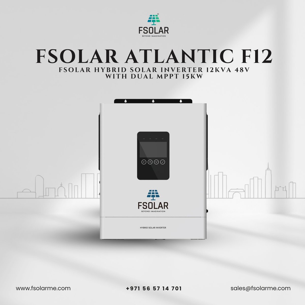fsolarme's tweet photo. Fsolar Atlantic F12 Hybrid Solar Inverter 12KVA 48V With Dual MPPT 15KW https://t.co/nouPupafXY