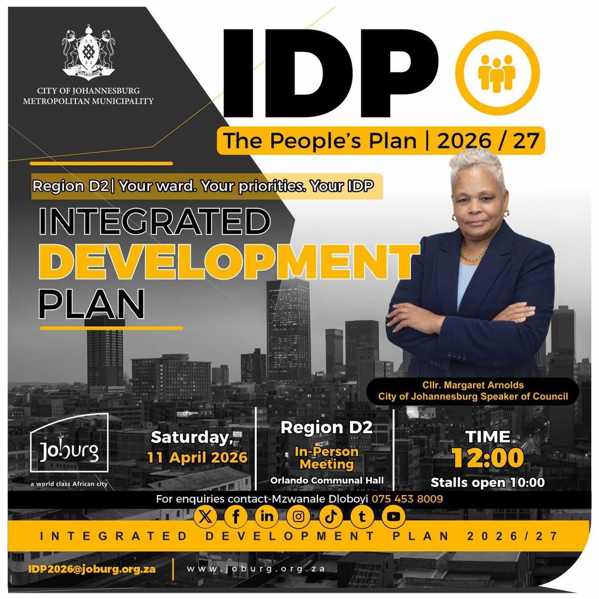 Executive Mayor: @CityofJoburgZA tweet media