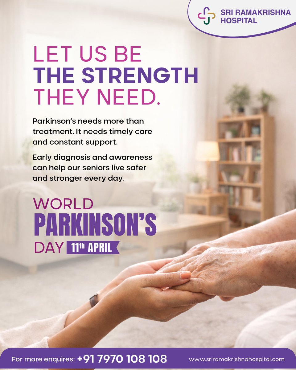 Let’s stand strong for them, every step of the of the way.

This World Parkinson’s Day, Ramakrishna Hospital wishes you to stay aware and be the strength your loved ones need.

#SriRamakrishnaHospital #SRH #WorldParkinsonDay #Coimbatore