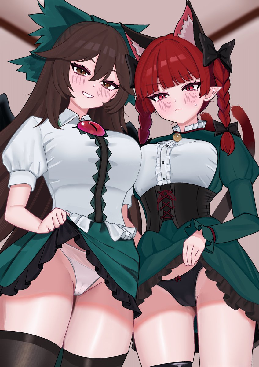 #火焔猫燐 #霊烏路空 #東方project

또 그린 오린쿠 치마들기 🐱🐦‍⬛
모두에게 오린쿠 치마들기를 그리게 하고싶다😋