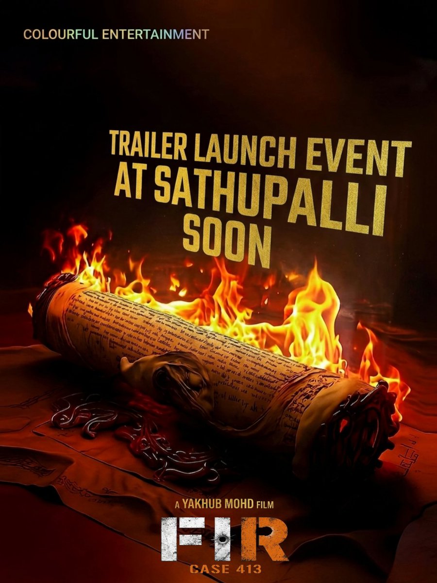 colourful_Ent's tweet photo. Load the excitement. The official trailer of #FIR is arriving to take over your screens! 💥" Trailer launch event at sathupalli More details soon....
@mohd_yakhub https://t.co/kUe24KfXdj